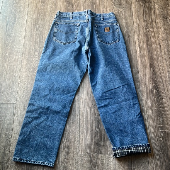 Vintage Carhartt Flannel Lined Mens Jeans - Picture 1 of 6